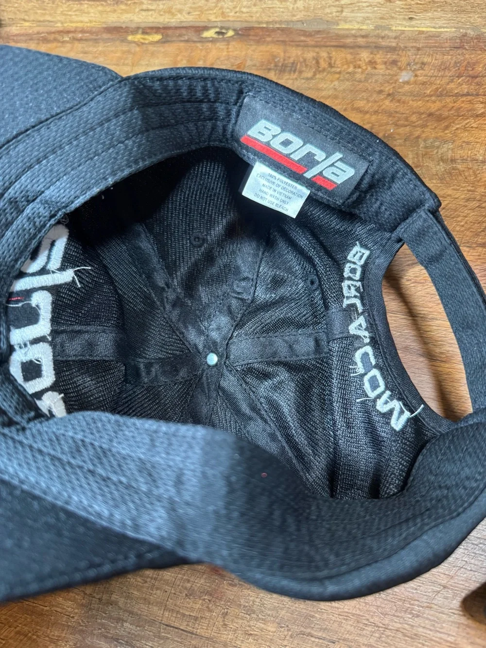 Borla Exhaust Motorsport car racing cap in black polyester